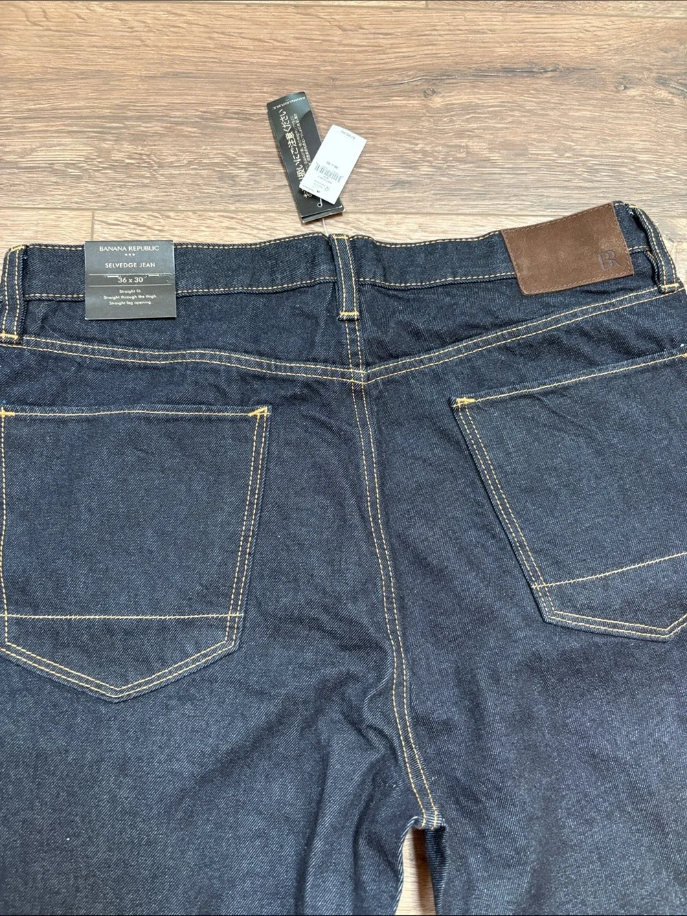 Banana Republic Selvedge Dark Blue Indigo Straight Jeans NWT